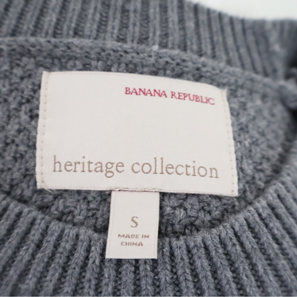 Banana Republic Heritage Collection Gray Knit Sweater Small (S) - Picture 5 of 5